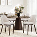 Upholstered Dining Chairs Set of 4, Modern Kitchen Chairs with Back, Fabric Side Dining Room Chairs with Wood Legs for Kitchen Dining Room Restaurant, Beige
