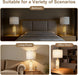 27" Alabaster and Wood Table Lamps Set of 2 with Night Light