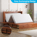 Cherry Solid Wood Murphy Bed CabinetWithUSBPort Queen