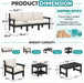 7-Piece HDPE Outdoor Patio Furniture Set with Cushions for Backyard, Porch and Poolside,Black Frame with Khaki Cushion