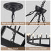 Black 48 Inch Wagon Wheel Chandelier IndustrialGrade