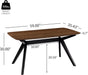 Arley Modern Wooden Dining Table, Solid Wood Rectangular Dining Room Table for 4 People, Sturdy and Space Saving Kitchen Table, Walnut Brown + Black