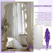 Wavy Full Length Mirror with Stand, 76” X 34" Floor Mirror, Aluminum Alloy Frame Wall Mounted Leaning Standing, Full Body Mirror for Bedroom Living Room Entryway,Gold