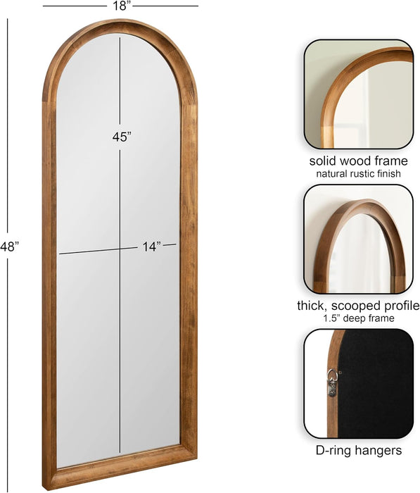 Hatherleigh 18X48 Modern Arched Full-Body Mirror for Wall