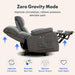 XS4 Power Loveseat Recliner Sofa with Massage & Heat, Zero Gravity Reclining Couch Home Theater Seating with Console, RV Sofa with USB Ports Side Pockets Cup Holders, Chenille Gray