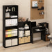 JAYA Simple Home 3-Tier Adjustable Shelf Bookcase, Black