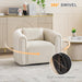 Swivel Accent Chair,Velvet Barrel Chair for Living Room,Comfy Modern Armchair,Completely Assembled(Beige)