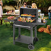 Charcoal Grills Outdoor BBQ Grill with 2 Side Table,Barbecue Grill Smoker with 343 Sq.In.Cooking Area for Outdoor Cooking Backyard Camping Picnics Beach by