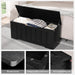 47.2" Storage Chest Extra Large,Storage Trunk with 2 Safety Hinges,Wooden Storage Bench,Shoe Bench,47.2X15.7X19.1 Inch,Easy Assembly,Storage Bench for Bedroom,Living Room,Entryway(Black).