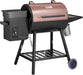 Wood Pellet Grill Smoker, 8 in 1 BBQ Grills for Outdoor Cooking, 456 Square Inches Cook Area Electric Grill and Smoker, with Digital Controller, Meat Probe, 500°F Max Temperature, Black