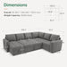 Modular Sectional Sofa Bed With Generous Understorage