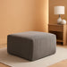 40" Square Stuffed Ottoman Pouf for Sofa Couch, Corduroy Poufs with Foam Chunk Filling, Furry & Fluffy Foot Stool Movable Ottoman. 40 * 40 Floor Poufs Foot Rest for Living Room, Grey