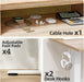Standing Desk with Two Drawers, Stand up Standing Desk Adjustable Height, Electric Sit Stand Table with Storage Shelf and Splice Board, 55 * 24 Inch, Maple