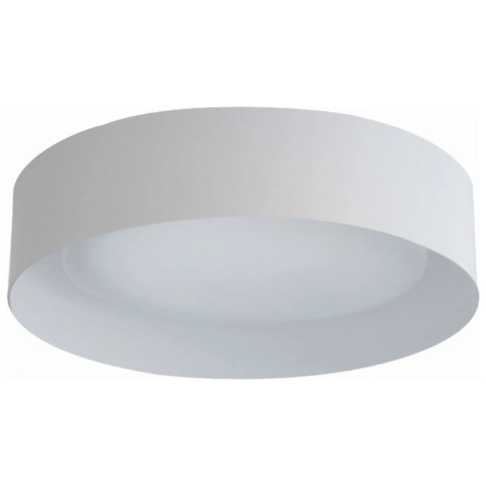 Lynch Metal Flush Mount Ceiling Light in White and Gray