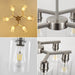 Brushed Nickel Six Light Farmhouse Chandelier Glass