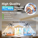 52Inch Black Ceiling Fan With DimmableLED MemoryFunction