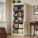 71" Tall 5-Tier Bookshelf, Large Open Display Bookcase with Ample Storage & LED Light, Floor Standing Book Shelf for Living Room, Home Office, Bedroom, White