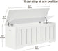 47.2" Storage Chest Extra Large,Storage Trunk with 2 Safety Hinges,Wooden Storage Bench,Shoe Bench,47.2X15.7X19.1 Inch,Easy Assembly,Storage Bench for Bedroom,Living Room,Entryway(White).