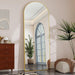 56" X 21" Arch Full Length Mirror - Floor Full Body Mirror with Aluminum Frame - Standing, Leaning or Hanging, for Bedroom, Living Room, Gold