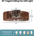 20'' Caged Low Profile Fandelier Ceiling Fan with Light and Remote Walnut