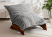 Grey Adjustable 3-Position Bean Bag Chair with Cover