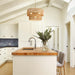 17.8 Inch Boho Handwoven Rattan Chandelier Fixture