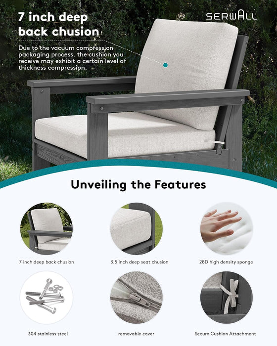 HDPE Outdoor Patio Furniture Set Outdoor Couch