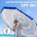 8 Feet Large Beach Umbrella with Sand Anchor Heavy Duty High Wind Portable Outdoor Umbrellas UV 50+ Protection Air Vent Tilt Patio Garden Pool
