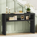 Black Console Table 47 Inches, Entryway Table with Storage, Sofa Tables Narrow Long, Wooden Couch Tables behind Sofa for Living Room, 2 Tier Entrance Tables