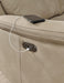 Next-Gen Durapella Power Reclining Sofa with Adjustable Headrest, USB, Extended Ottoman, Faux Leather, 80" W X 42" D X 42" H, Beige Sand