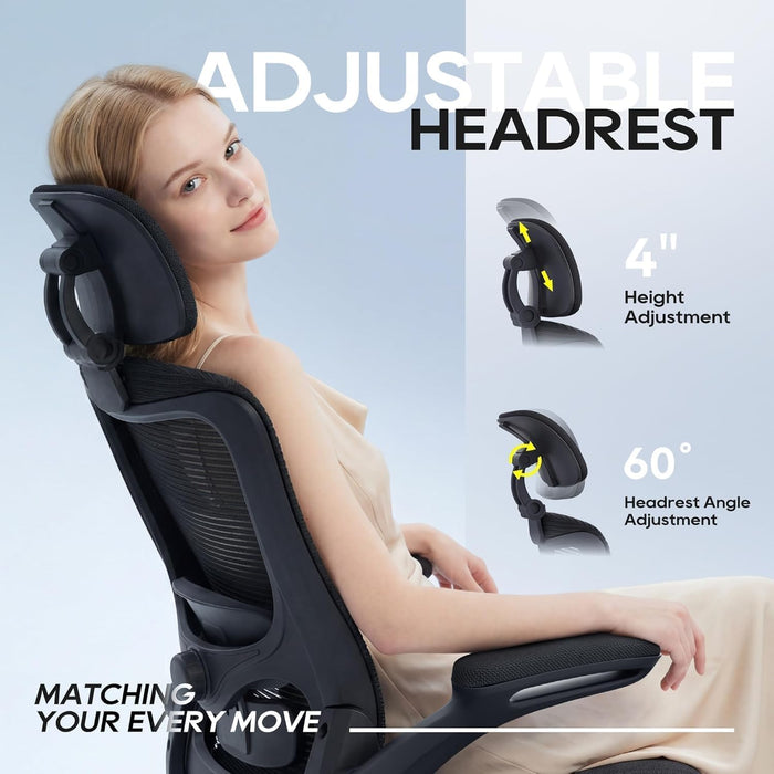 Ergonomic Office Chair for Lower Back Relief, 4-Way Lumbar, 330 LBS