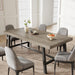 71" Industrial Dining Table, Rectangular Kitchen Table, Grey