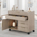 Portable Filing Cabinet Five Drawer Oakwood Finish