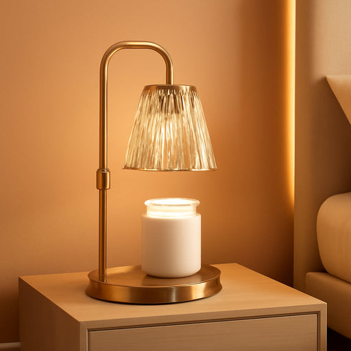 Candle Warmer Lamp with Timer – Dimmable Wax Warmer for Vintage Room Decor, Height Adjustable Candle Lamp for Mom, Birthday Gifts for Women,House Warming Gifts for New Home Decor with 2 Bulbs