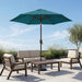 7.5Ft Patio Umbrella, Outdoor Table Market Umbrella with Smooth Crank Lift, 6 Windproof Fiberglass Ribs, UPF50+ UV Protection for Deck, Pool, Garden and Backyard