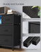 BELLAH Collection - Dresser for Bedroom with Outlets and LED Lights, TV Stand for Tvs up to 55 Inches, Chest of Drawers, 8 Drawers, Steel, Industrial, Modern, Ink Black ULGS433BH02S