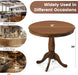 DarkWalnut Round Dining Table 32InchDiameter ProFinish