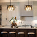 Black Four Light Adjustable Kitchen Island Chandelier