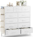 White Dresser with 12 Drawers