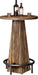 Bar Table, 37.4" High round Pub Table for Small Bars, Dining Room, Kitchen, Rustic Brown (Only Table)