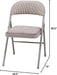 4 Pack Padded Folding Chairs, Fabric Foldable Card Table Chair, Chicory Lace