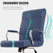 Office Desk Chair,Modern Leather Conference Room Chairs,High Back Home Ofiice Chair,Adjustable Height Swivel Executive Computer Chair with Armrest and Padded Seat,Blue