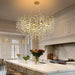 Gold Crystal Chandelier 43 Inch Tree Branch Chandelier 12-Lights