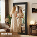 Full Length Mirror 71"X30", Large Solid Wood Frame Floor Mirror, Leaning Floor Mirror, Stable Frame, Shatterproof Glass, Modern Classic Style for Bedroom, Living Room, Entryway