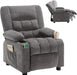 Kids Pushback Recliner with Cup Holders