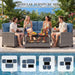 4-Piece Wicker Outdoor Patio Furniture Set with Table