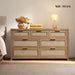 7 Drawer Dresser for Bedroom, 57" Wide Rattan Dressers, Large Chest of Drawers for Bedroom, Dresser TV Stand, Boho Closet Organizer (Reclaimed Caramel Oak, 7 Drawers (1 Pc))