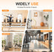Home Gym Mirror, 48"X24" Each, 3-Pack Frameless Wall Mounted Mirrors with Glass Clamps & 2 Aluminum Rail, Large Body Mirror for Home Gym, Yoga Studio, Bedroom, Silver Tempered Glass