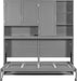 Twin Murphy Bed UltraSpaceSaving Cabinet Shelves Gray