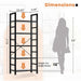 Book Shelf, 5 Tier Bookcase, Modern Tall Bookshelf for Garage Kit, Cds, Movies, Industrial Corner Storage Organizer for Bedroom Home Office Kitchen Living Room, Black